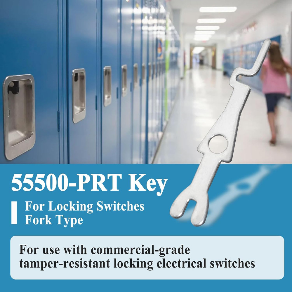 20Pcs 55500-PRT Fork Type Key for Locking Electrical Switches, for Tamper Resist