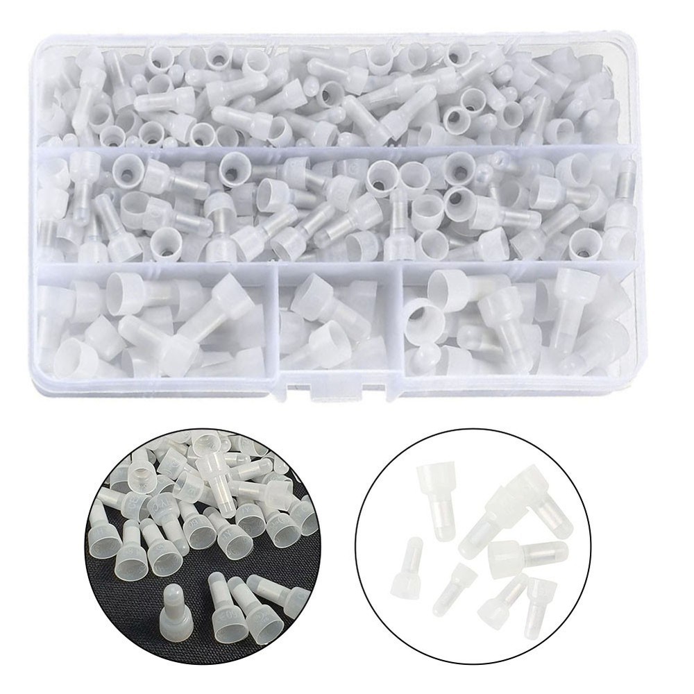 Electrical Connector Set 200 Pcs Nylon Closed End Terminals for Versatility