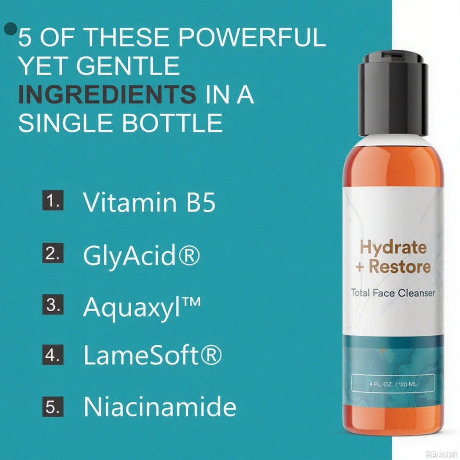 Sun Coast Sciences New Hydrate + Restore Total Face Cleanser 120ml