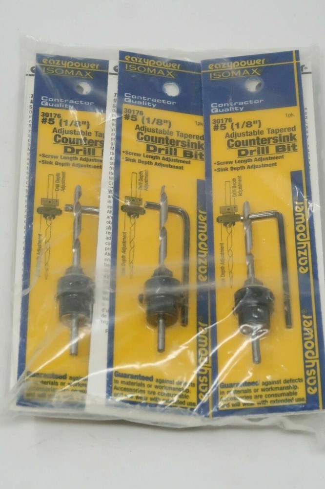 1 pcs Eazypower 30176 Size #5 (1/8") Adjustable Tapered Drill Bit Countersink