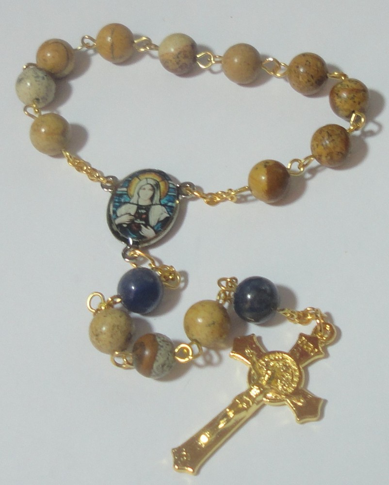 Handmade in the USA Bl Solanus Casey & Immaculate Heart Single Decade Rosary