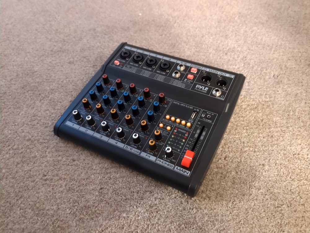 Pyle PMX466 Professional Bluetooth DJ Audio Mixer - 6 - Channel DJ Controller