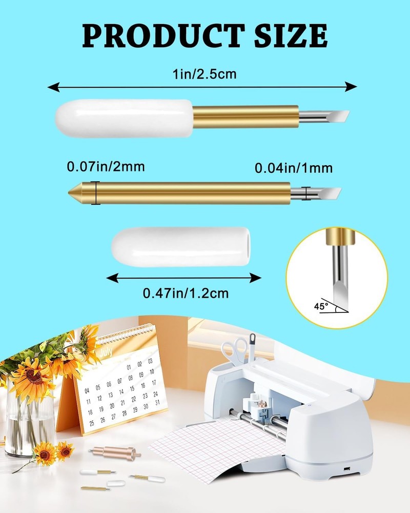 UCEC 40 PCS Premium Fine Point Replacement Blades Compatible with Cricut Maker 4