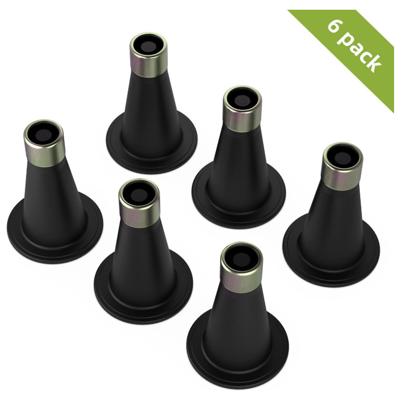 6PCS Bed Frame Feet Replacements – Plastic Risers to Replace Wheels & Prevent Sl