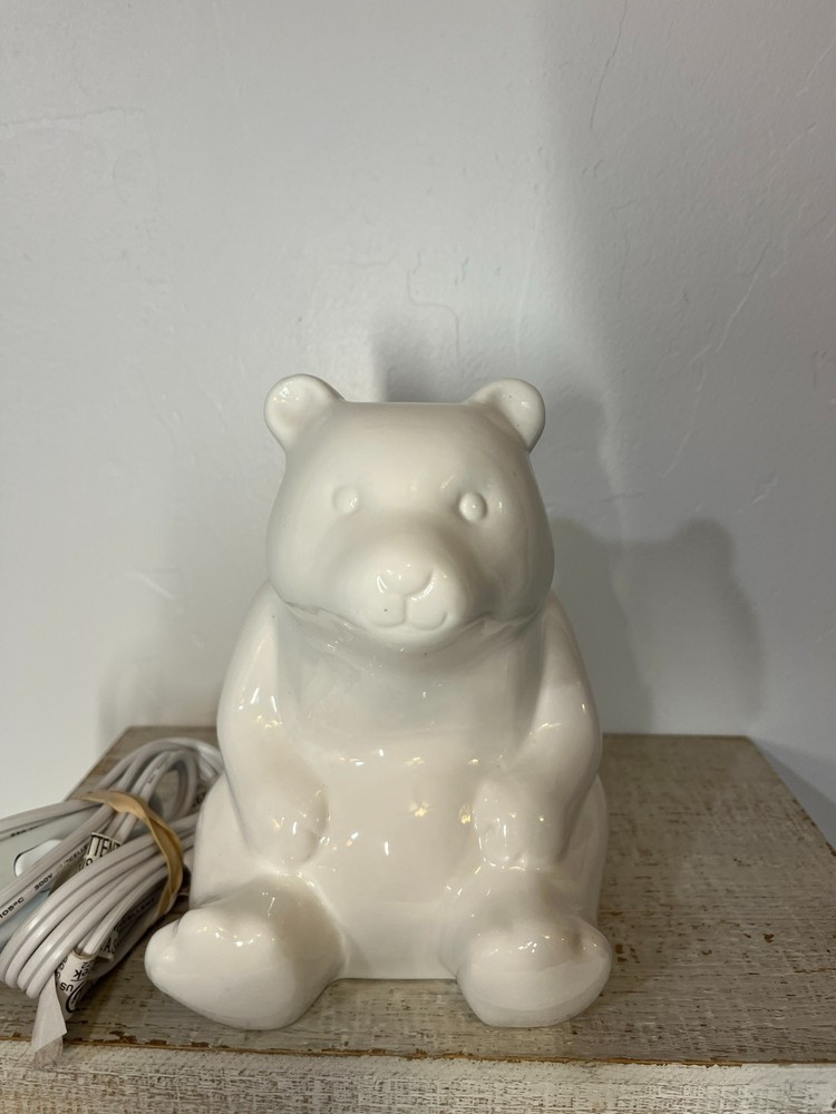 Target Pillowfort White Polar Bear Decor Night Light Ceramic Table Lamp 6 1/2"