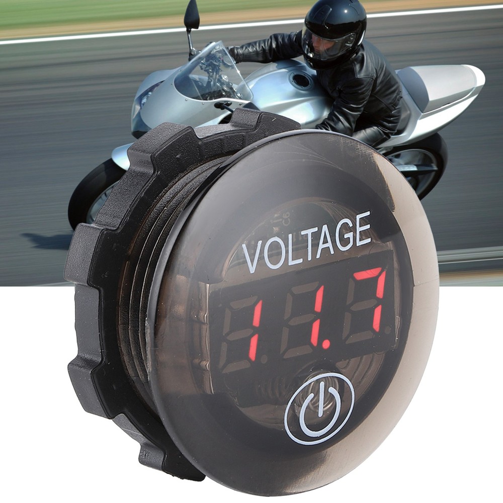 Digital Voltmeter Voltage Meter Universal With Touch Switch For Car Motorcy JGRR