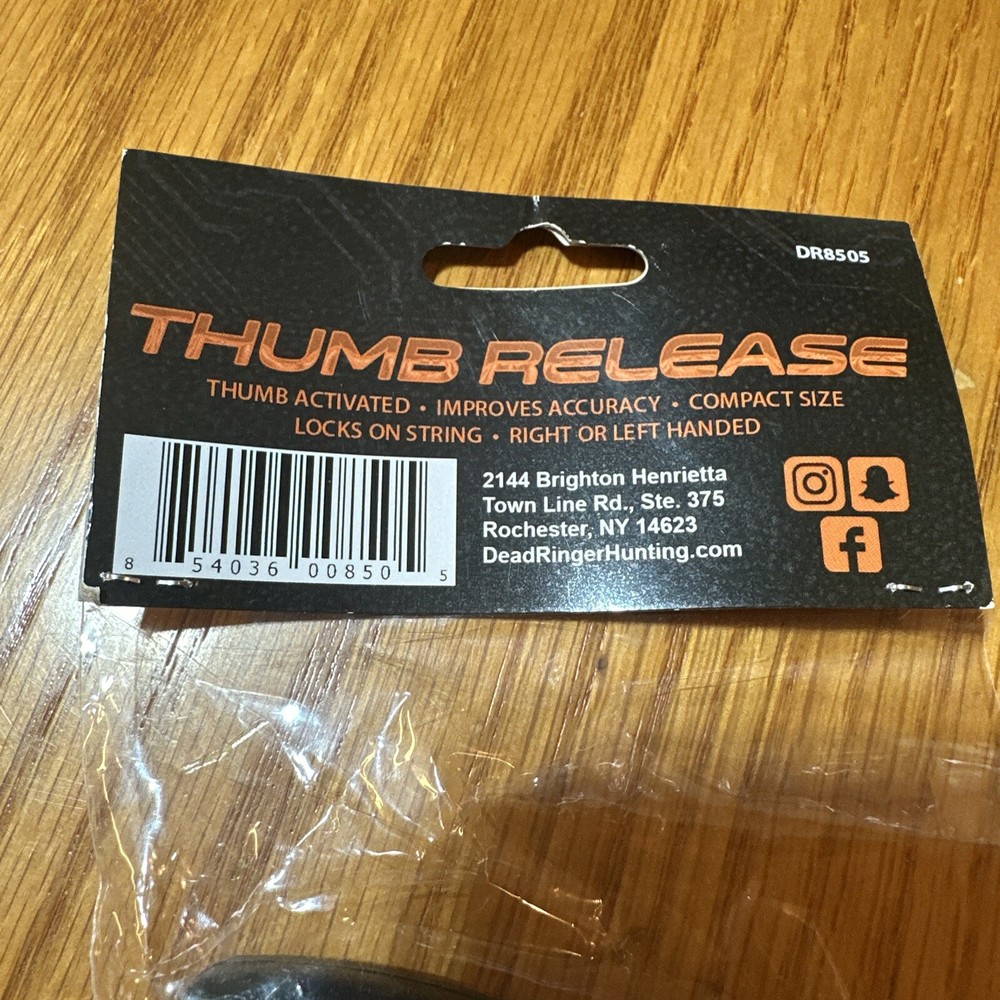 Dead Ringer Thumb Activated Archery Bow Release DR8505 Right Or Left Locks On