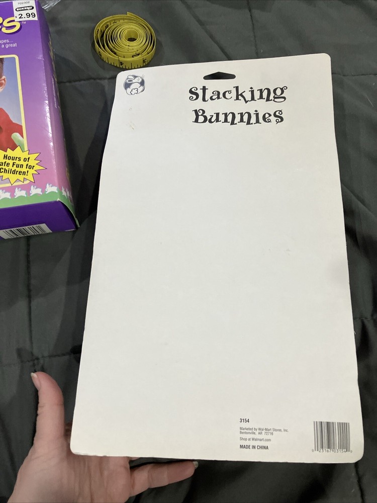 Stacking BUNNY Plastic STACKABLES 12 Interlocking Pieces Sealed New Easter Toy
