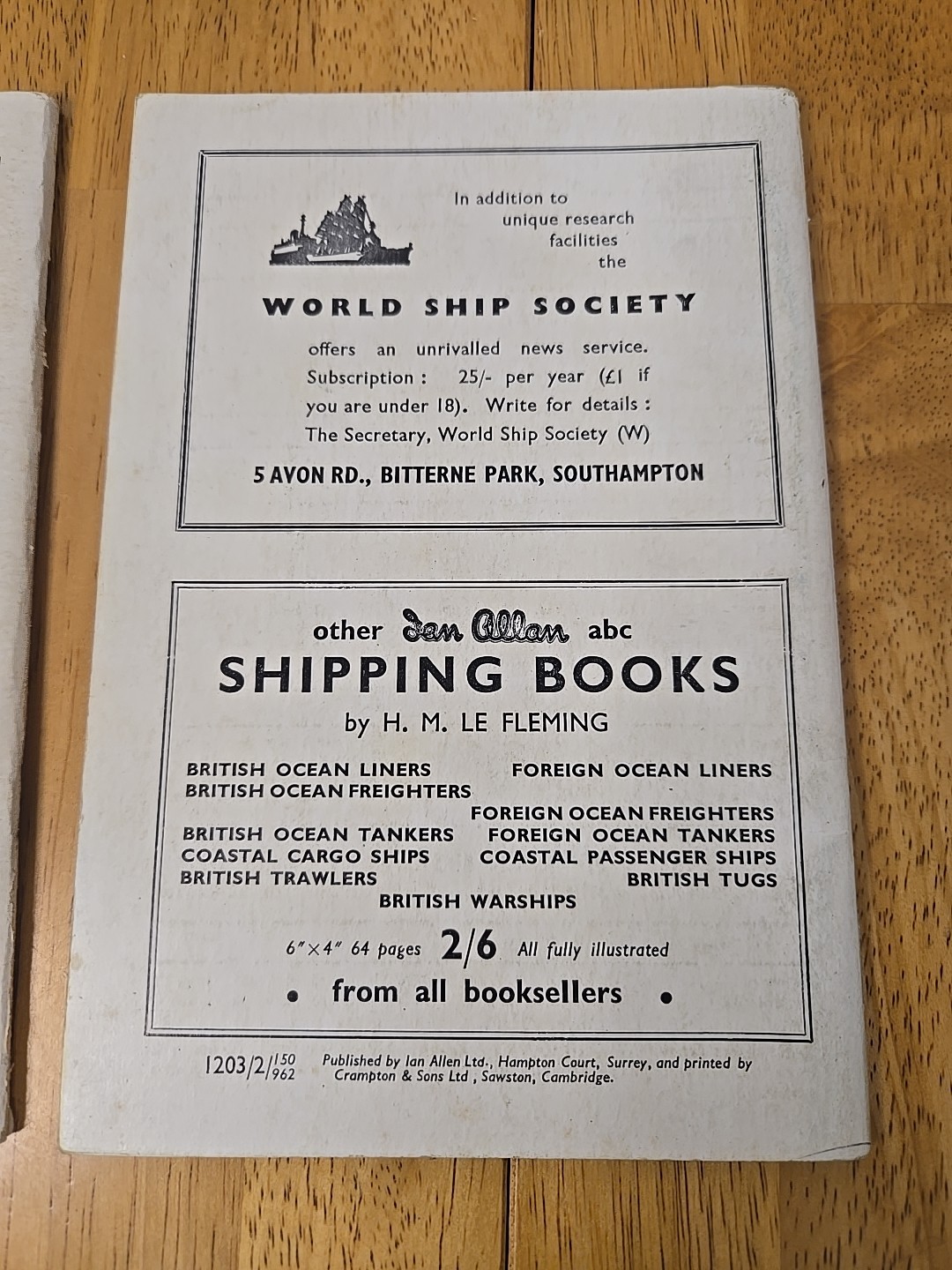 Vintage Warships Of World War 1 ABC Books x2, Battleships / Cruisers, Le Fleming