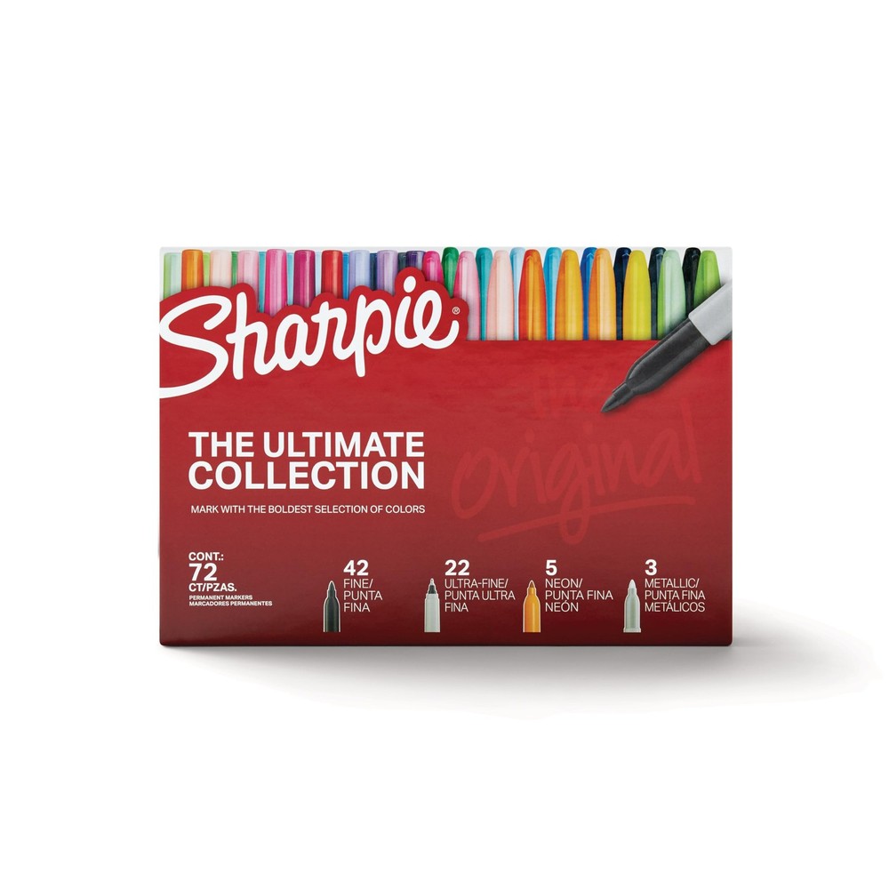 72 Count Sharpie Permanent Markers Set - Fine Ultra Fine Tips