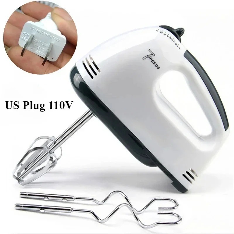 7 Speed Whisk Egg Beater Electric Powered Kitchen Handheld Mixer Cake & Baking