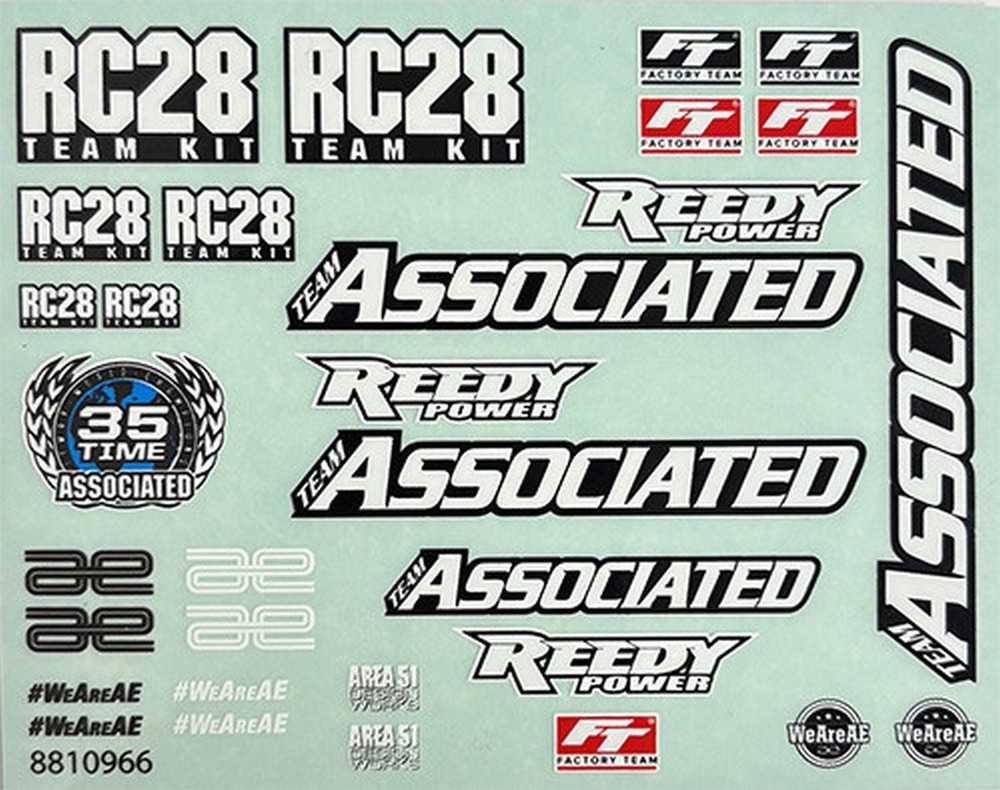 Team Associated - RC82R Decal Sheet