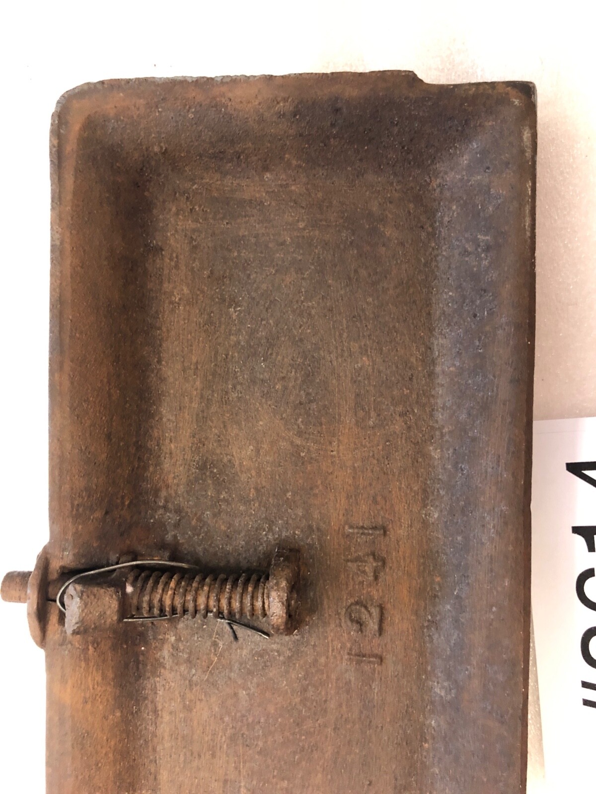 Frost & Wood Smith’s Falls Canada Cast Iron Drawn Mower Toolbox Lid No. 1241