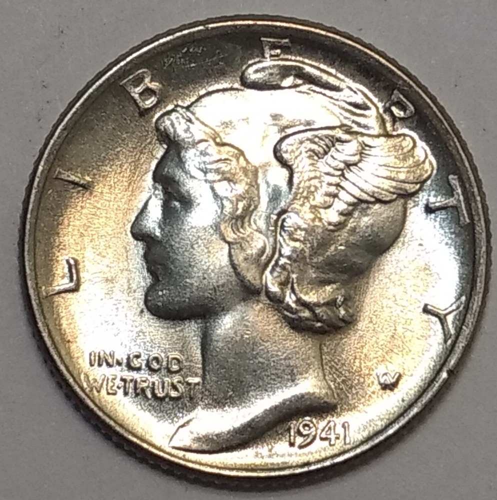1941 Gem Mint State Mercury Dime