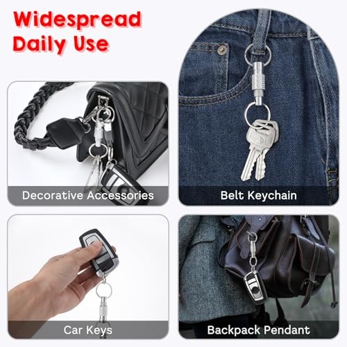 LLOUSSAK Quick Release Keychain for Men, Detachable Key Ring Quick Release,