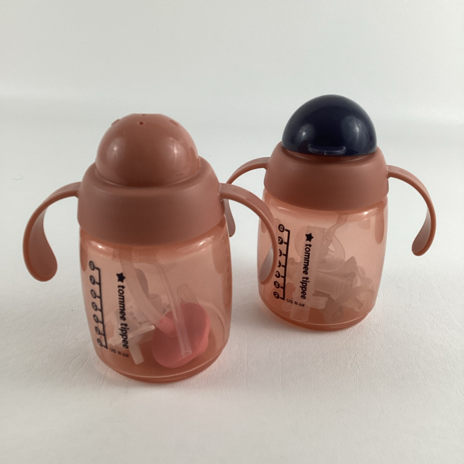 2 Tommee Tippee Toddler Sippy Superstar Weighted Straw Cups Anti Leak Drink
