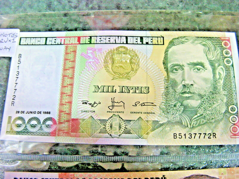BANK NOTES WORLD 3 NOTES G20 PERU,PARAGUAY