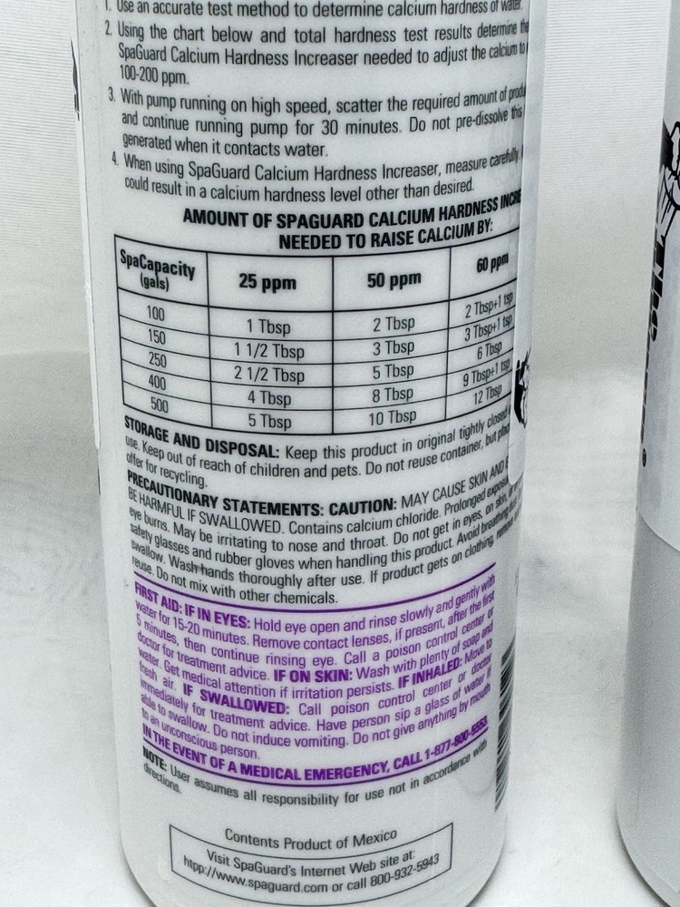 SpaGuard Calcium Hardness Increaser - 12 oz (2 Pack)