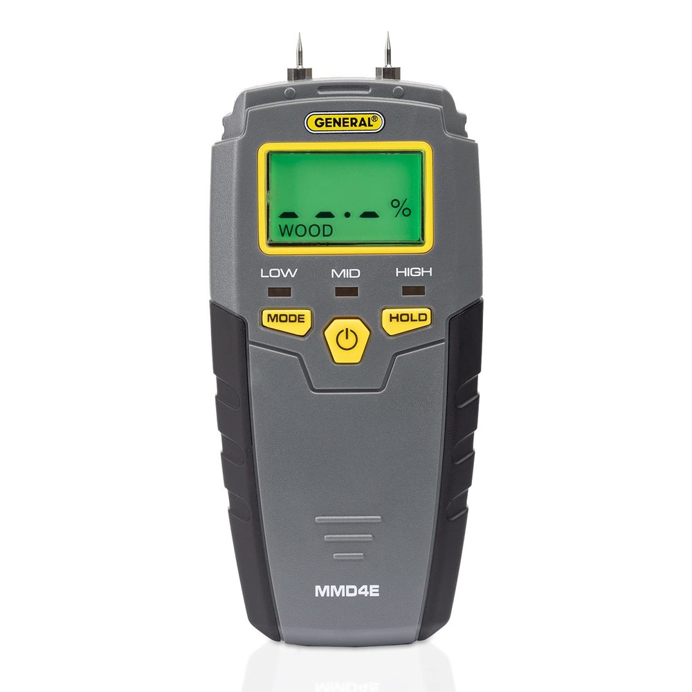 General Tools MMD4E Digital Moisture Meter, Water Leak Pin Type, Gray