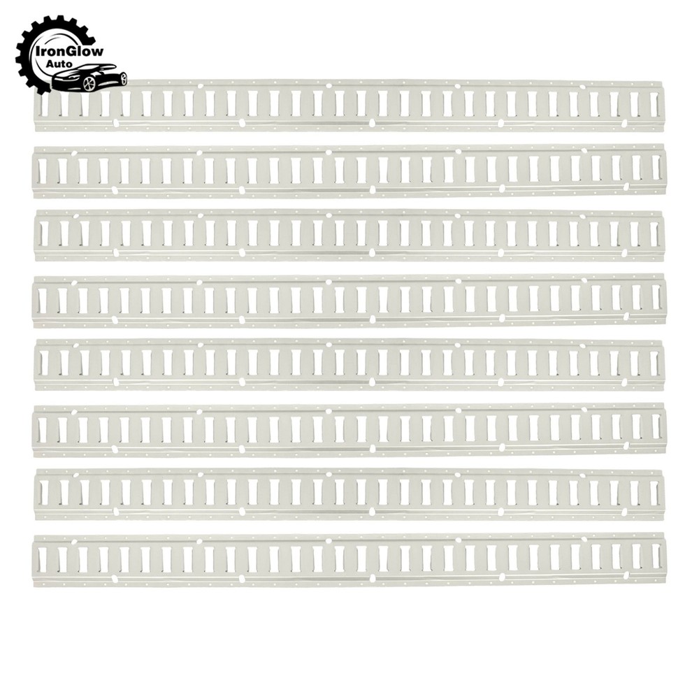8 Pack 5 Ft Silver Galvanized E Track Rail for Cargo Trailer Van Truck