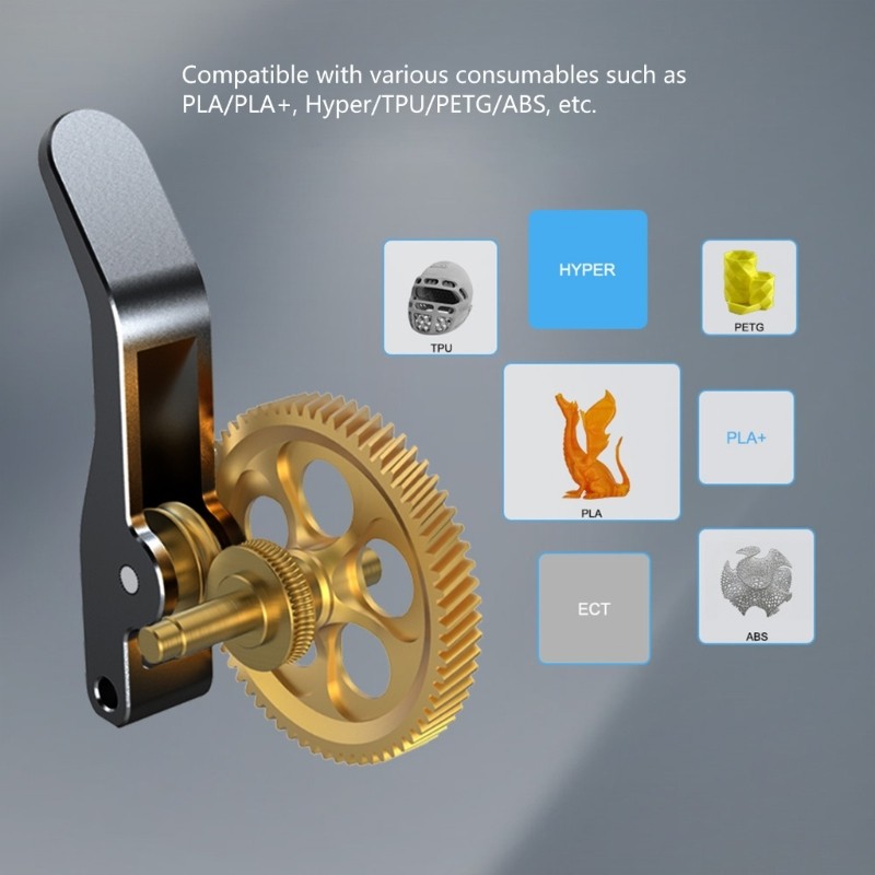 Optimized Metal Extruder Gear For Improved Printing On 3D Systems