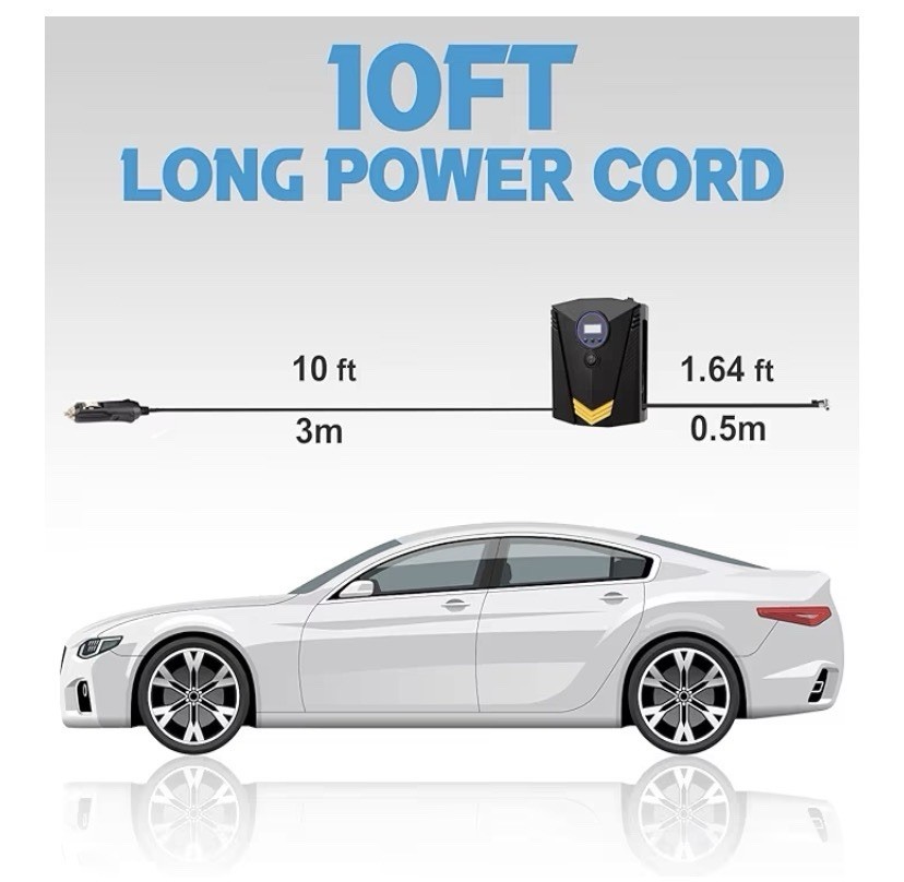 Digital Car Tire Inflator With Light