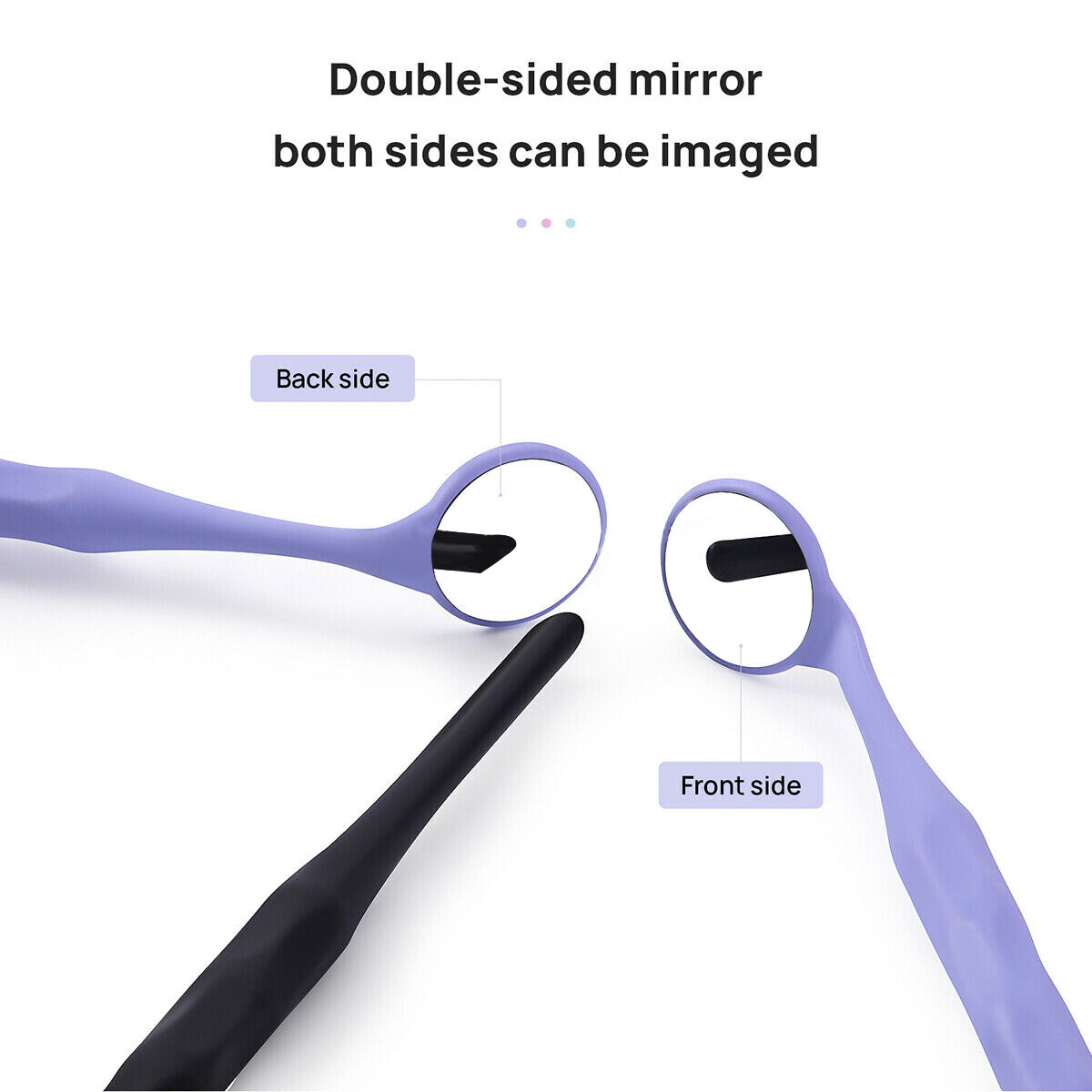 Anti-fog Oral Double Sides Oral Mirrors Dental Mouth Mirror Reflector w Handle