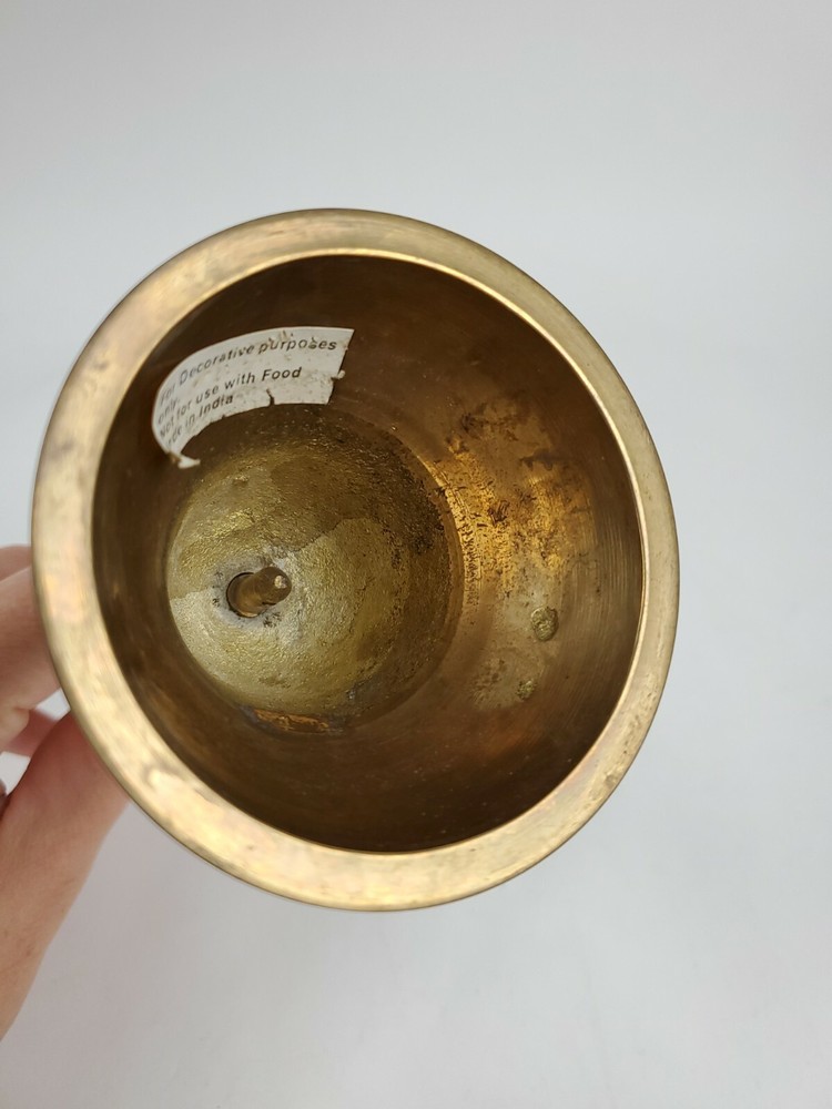 Brass dinner bell 7" for decorative purposes only