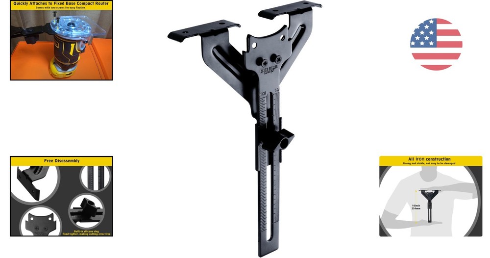 All-Iron Router Edge Guide for Fixed Base Routers - Anti-Rust and Efficient