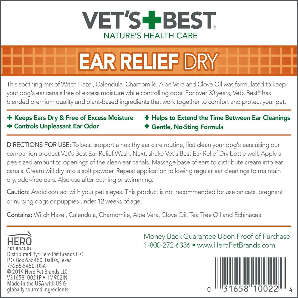 Dry Ear Relief for Dogs, 4 Oz