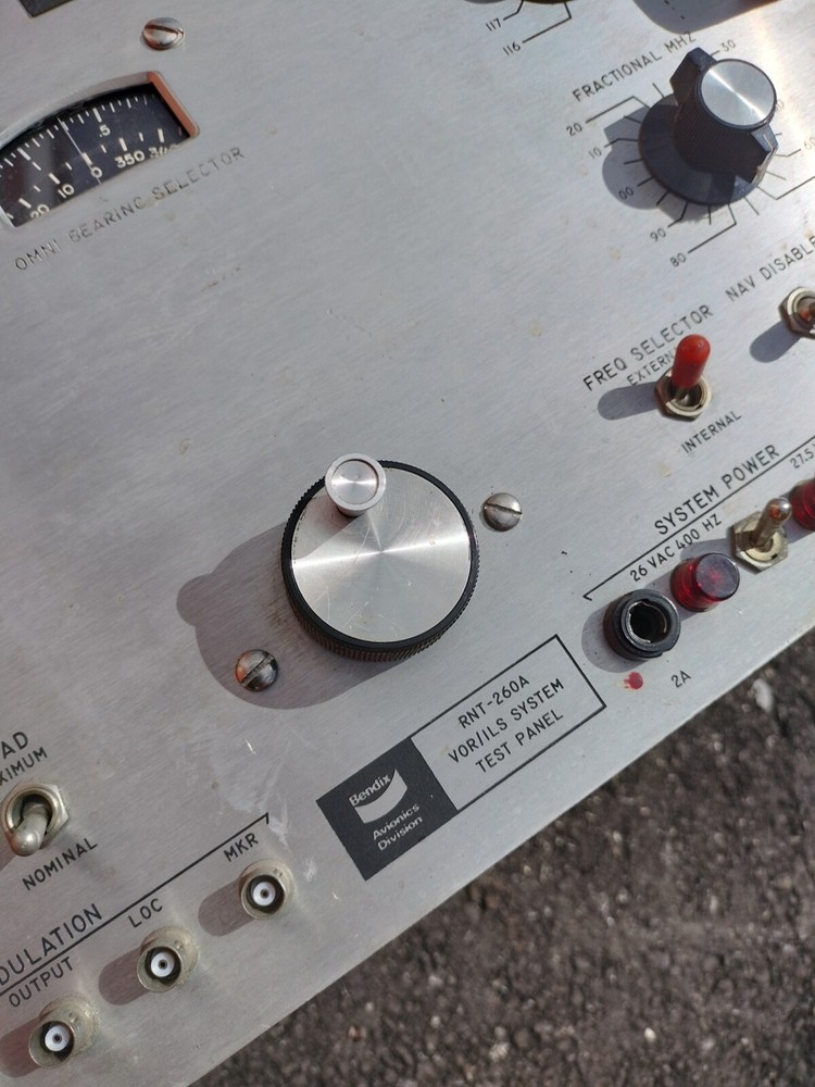 Bendix Avionics RNT-260A VOR ILS Sys Test Panel System 4000951-6001