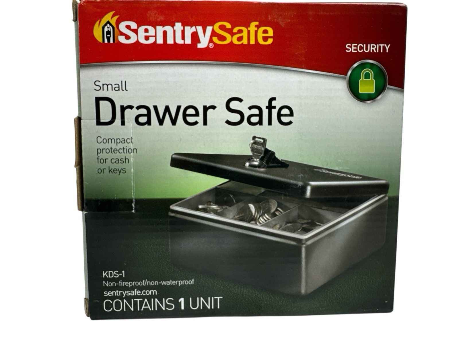SentrySafe KDS1 Small Drawer Safe Cash Box Key Lock with Tray (OB)