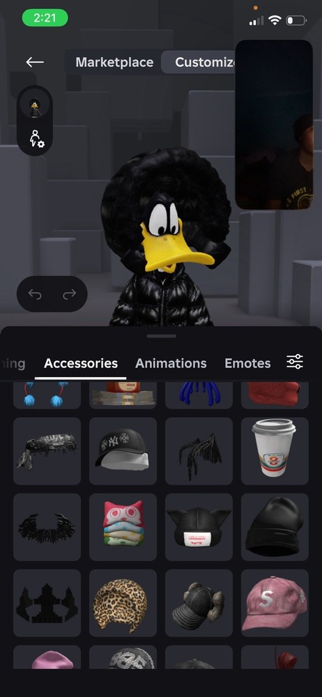 Customizable Duck Avatar Game Asset with Accessories and Animations