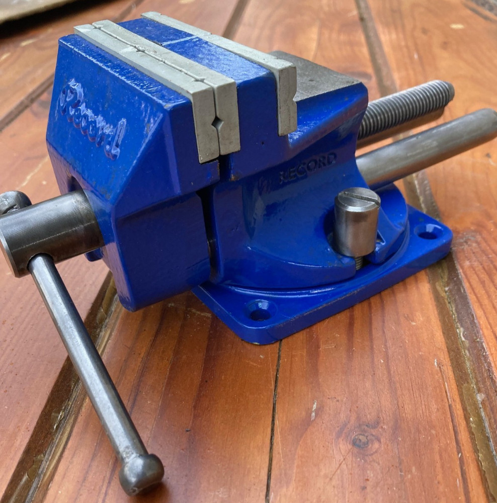 RECORD #2075B MULTI PURPOSE BENCH VISE-3 1/2" FACE JAWS-REVERSIBLE- ENGLAND-