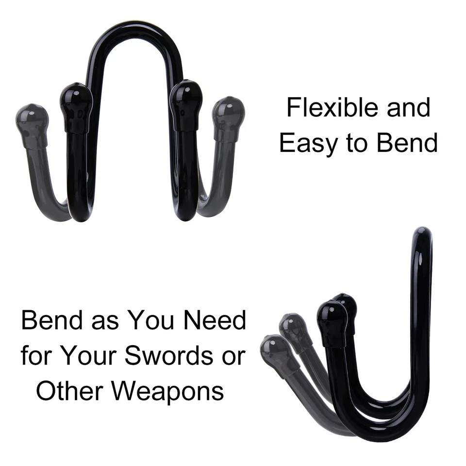 4 Pack Small Adjustable Sword Wall Mount Display Rack Stand Holder Hook Hange...