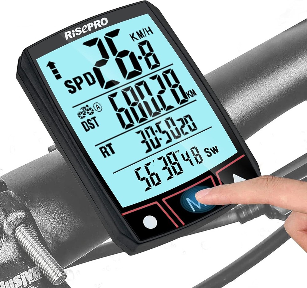 Wireless Speedometer & Odometer for Bicycles - Waterproof Digital Bike Computer