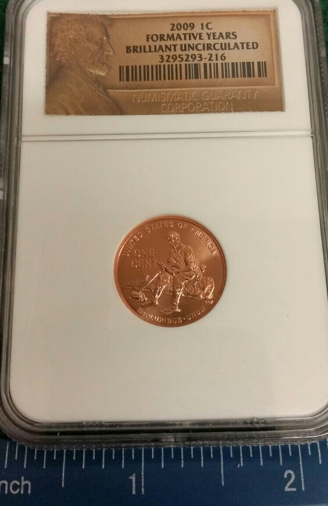 NGC 2009 1C Formative Years Penny, Brilliant Uncirculated