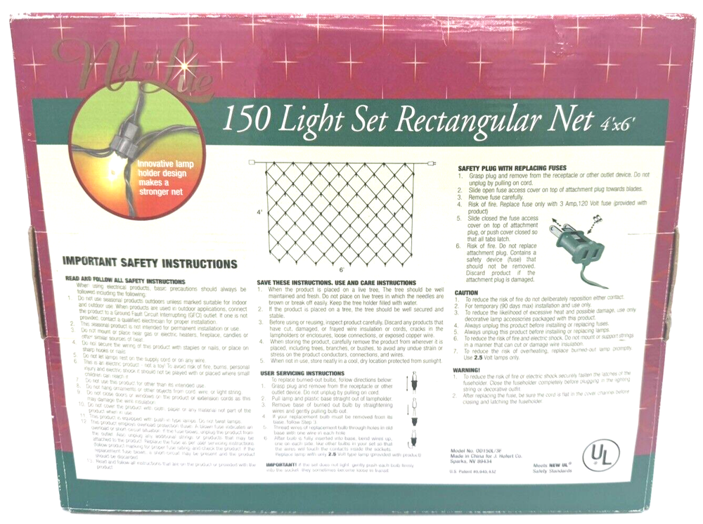 Net of Lite 150 Light Set Rectangular Net 4' x 6'