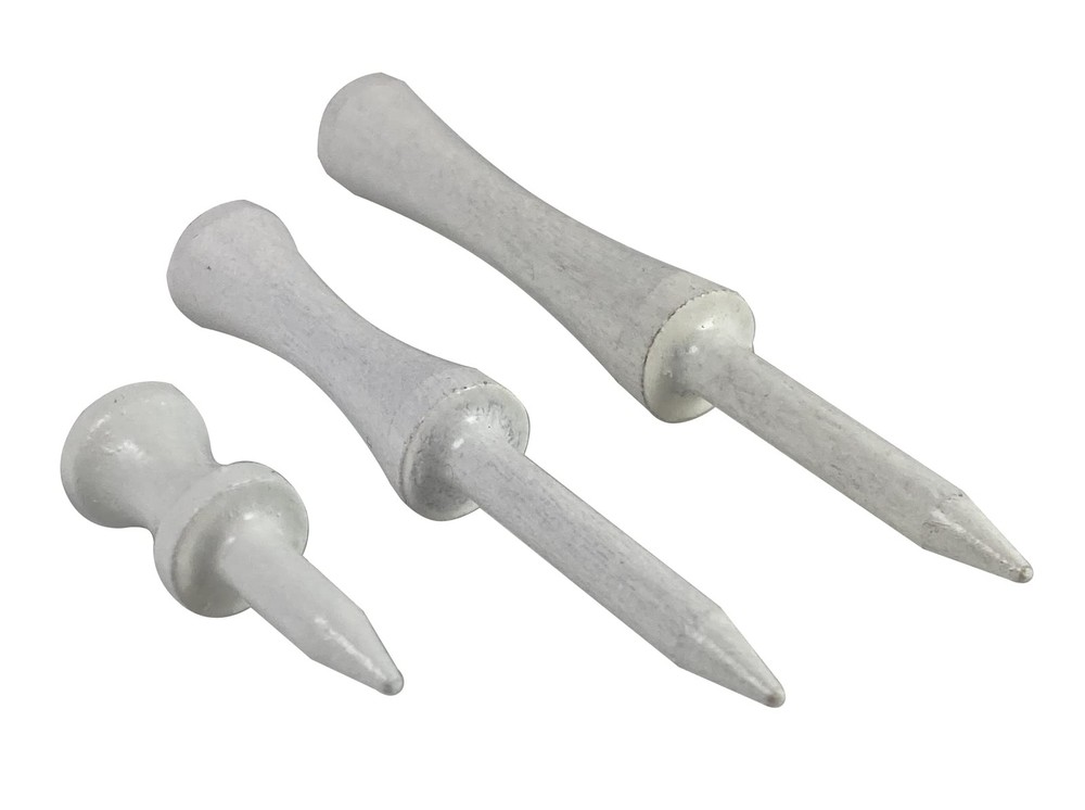 Golf Step Tees 2 3/4 Inch 40 Pack White Plastic Tee Set