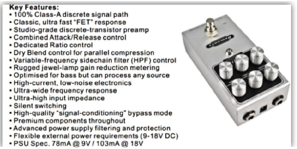 Demonfx CALL76 Compact Bass Compressor Nice Fast U.S. Ship !