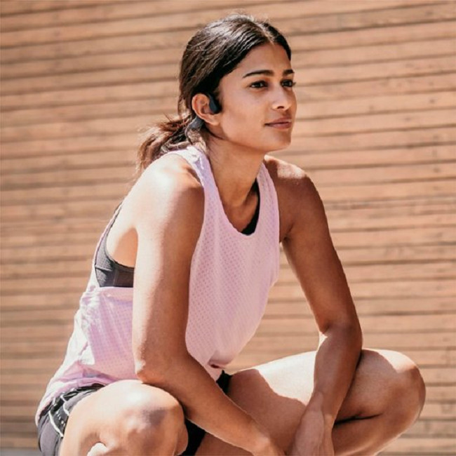 Shokz S803-ST-BK-US OpenRun Bone Conduction Open-Ear Endurance Headphones, Black