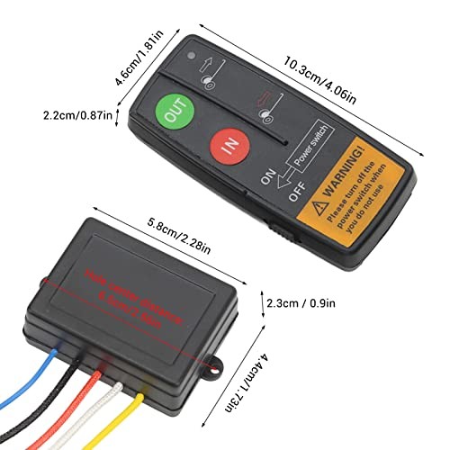Electric Winch Controller, Winch Remote Control Kit 75ft Range 12V 24V High