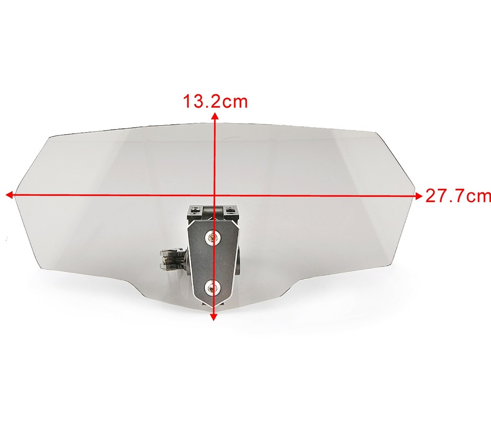 Adjustable Windshield Clip On Extension Spoiler Wind Deflector For Motorcycle