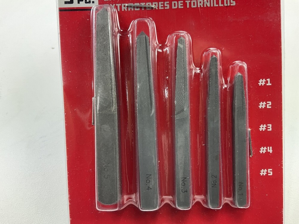 Powerbuilt 642495 5 Piece Screw Extractor Set