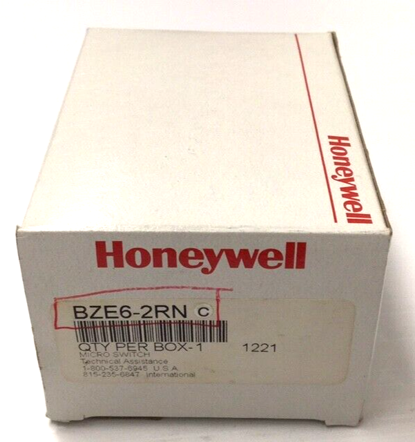 Honeywell BZE6-2RN-C Micro Switch BZE62RNC