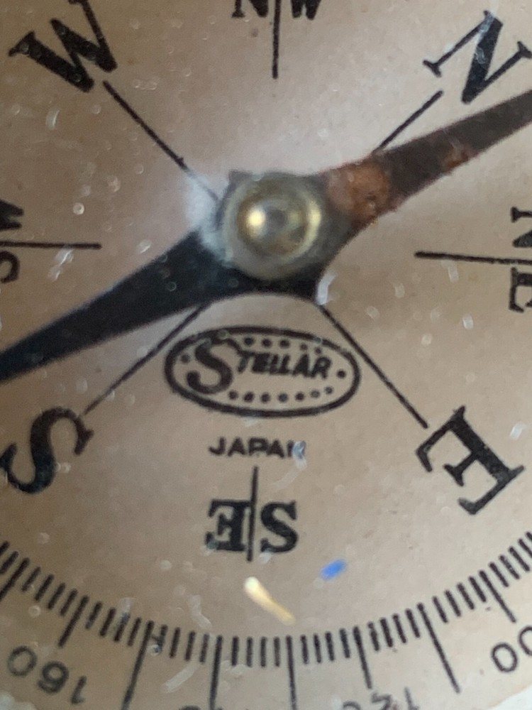 Vintage Stellar Compass - Japan Brass Latch Loop Unique