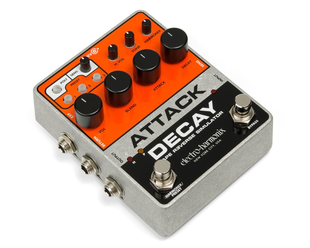 Electro-Harmonix Attack Decay Tape Reverse Simulator and Volume Envelope Pedal