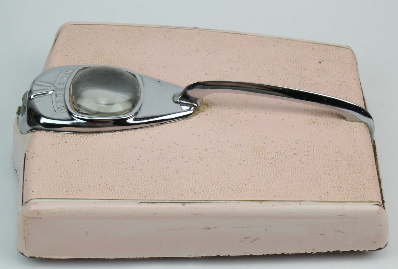 VINTAGE MID CENTURY MODERN DETECTO BATHROOM SCALE PINK MCM HOME DECOR ATOMIC