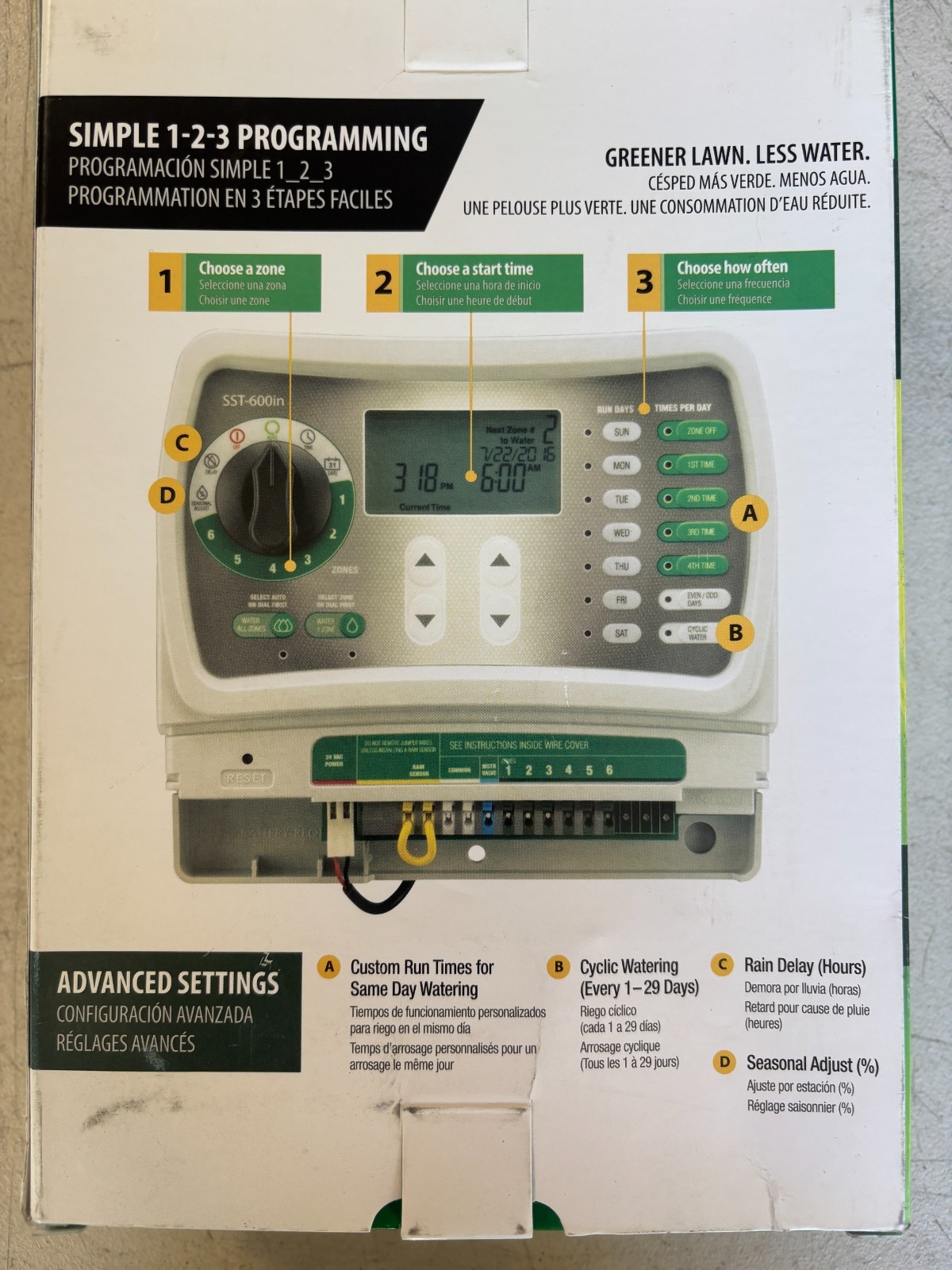 NEW Rain Bird SST400IN Simple-to-Set Indoor Irrigation System Timer 4-Zone