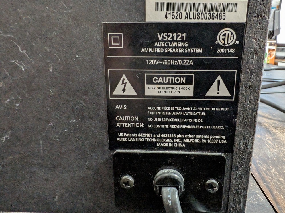 Altec Lansing VS-2121 Computer Powered Audio System Speakers & Subwoofer TESTED